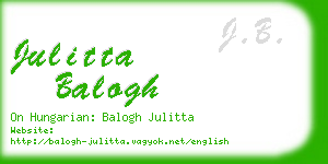 julitta balogh business card